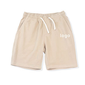 Venta al por mayor casual 100% algodón hombres cómodos pantalones cortos logotipo personalizado Fitness Jogging pantalones cortos de lana para hombres - Product Image 3