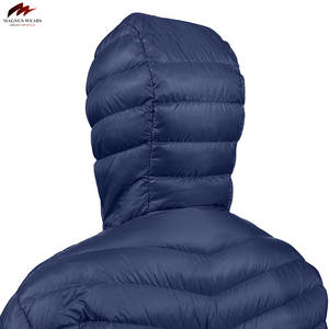 Chaqueta acolchada de invierno para hombre de diseño personalizado, tela de lona directa de fábrica, ropa impermeable para exteriores con cremallera - Product Image 3