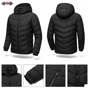 Blouson d'hiver pour homme 2025, en toile, col montant, respirant, antibactérien, écologique, grande taille - Product Image 5