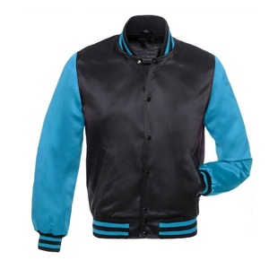 Best-seller Logo couleur personnalisé Veste universitaire en satin de soie pour homme Vente en gros tendance UniversiteBaseballjacket pour homme - Product Image 1