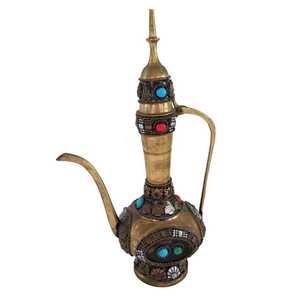 Aftaba de Latón de Alta Calidad con Grabado, Perla y Acabado Pulido para Agua Potable, Utensilio de Cocina Vintage de Latón - Product Image 4