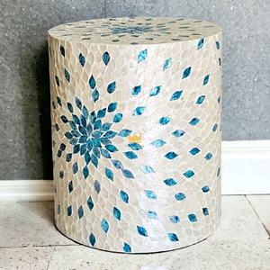 ม็อบโต๊ะม็อบแบบฝังมุกทรงกลมทำมือเก้าอี้เปลือกหอยสำหรับห้องนั่งเล่นจากโรงงานเวียดนาม - Product Image 2