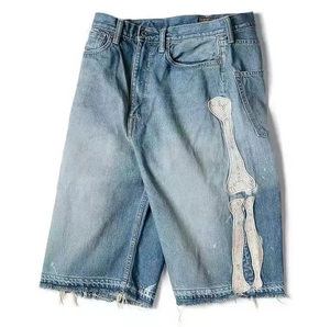 Custom Mens <b>Baggy</b> <b>Jorts</b> Summer Streetwear Shorts 100% Cotton Front Logo Quick Dry High Street Style - Product Image 5