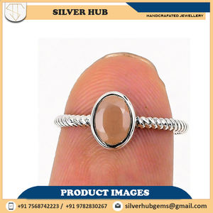 แหวนอัญมณีโอปอลสีชมพูทรงรีตัดเป็น925เกรดสูงสำหรับผู้หญิงและเด็กผู้หญิงของขวัญสำหรับเธอ - Product Image 4