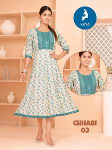 Collection en gros de capsule feuille imprimée Kurti catalogue complet pour vêtements de fête décontractés vêtements indiens pakistanais tarifs réduits - Product Image 4