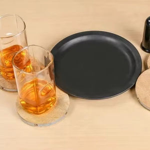 Posavasos Redondos de Madera de Diseño Real, Hechos a Mano, Ecológicos, Reutilizables, Tapetes y Almohadillas para Mesa, Posavasos de Calidad de Exportación - Product Image 1