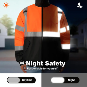 Chaqueta DE SEGURIDAD reflectante impermeable para el trabajo chaqueta de seguridad baja Moq alta calidad a prueba de viento cálida chaqueta de protección de seguridad - Product Image 6