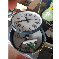 Reloj de Pared Moderno para Exteriores, Reloj Maestro con Movimiento Secundario, Polaridad Invertida, Autocorrección, Programable, Impulsos, Batería de 7-8 Años de Duración