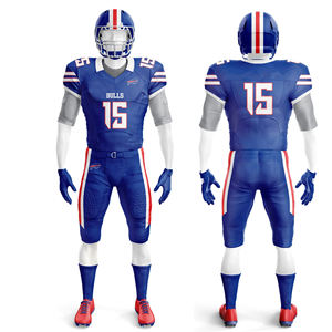 เสื้อเจอร์ซีย์ใส่เล่นฟุตบอลสไตล์อเมริกันปักชื่อผ้าทอสีเงินมันเงา - Product Image 2