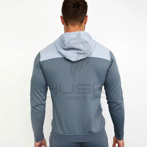 Survêtement de sport pour hommes de haute qualité Hot Fashion Full Zip Spandex Polyester Hoodie avec poches zippées Maternité Caractéristique Offre Spéciale - Product Image 4
