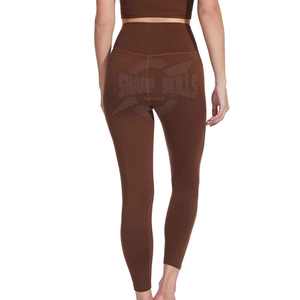 Leggings décontractés pour femmes, taille mi-haute, respirants, longueur genou, imprimés sur mesure, haute qualité, pour la gym, prix usine - Logo personnalisé - Product Image 3