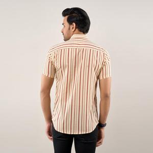 เสื้อเชิ้ตผู้ชายลายทางผ้าป๊อปลินทรงเข้ารูปสำหรับฤดูร้อน-ระบายอากาศได้ดี 100% และ ODM - Product Image 3