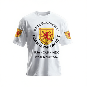 Maglietta Promozionale per Tifosi della Scozia per la Coppa del Mondo 2026, Stile Stemma Leone, per Viaggi in USA, Canada, Messico - Product Image 2