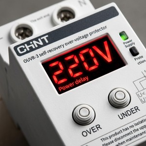 Protector de Voltaje Digital Autorrearmable <span class=keywords><strong>Chint</strong></span> OUV-3, 230V, Protección Contra Bajo y Alto Voltaje para el Hogar - Product Image 3