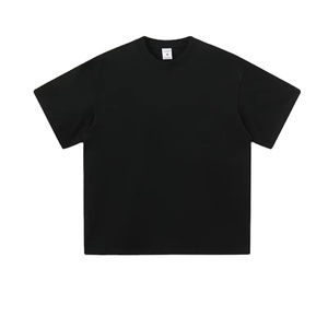 T-shirt à manches courtes en pur coton respirant, double fil, couleur terre, lourd, pour hommes et femmes, marque de mode de rue américaine, ample - Product Image 2