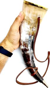 แตรเป่ารูปควายธรรมชาติแบบพรีเมี่ยมสำหรับพิธีทางวัฒนธรรมดนตรีใช้สัญญาณเสียงแบบดั้งเดิม - Product Image 2