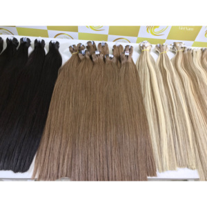 100% Remy Naturel Piano blond brun Vietnamien Extensions de Cheveux Os Brut Droit Frontal et Bundle En Gros Du Vietnam - Product Image 4