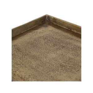 Mesa auxiliar de metal dorado y negro de anidamiento cuadrado contemporáneo, Juego de 2 mesas para muebles de sala de estar - Product Image 2