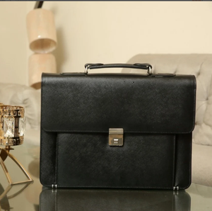 Office Shoulder Bag Gifts for Him Christmas Gift Monogram Cross Body Computer Sling Gifts for Him Leather <b>Briefcase</b> Man - Product Image 1