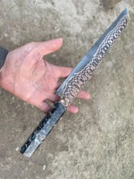 Couteau à jambon en acier Damas cuivré, acier VG-10 japonais, couteau à découper la viande, couteau de cuisine avec manche en résine éblouissante, couteau à trancher tranchant, couteau à pain