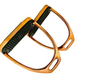 Recién llegado, estribos para montar a caballo de doma inglesa, almohadilla de goma de acero inoxidable, agarre de seguridad, suministro de fábrica OEM - Product Image 1