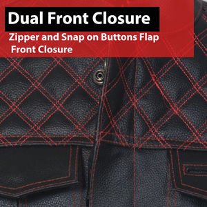 Chaleco de Cuero Vacuno Genuino Negro con Bolsillos Ocultos para Portar Armas, Estilo Vintage Transpirable, Ropa Exterior de Otoño, Servicio OEM - Product Image 5