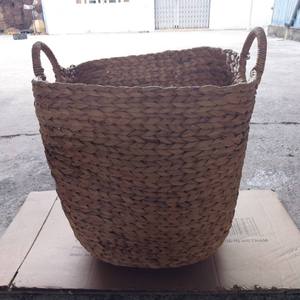 Paniers carrés hauts multifonctionnels en jacinthe d'eau, couleur naturelle durable, pour boissons, aliments, fruits, usage domestique et bureau - Product Image 3