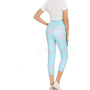 Leggings Cortos Cómodos de Cintura Alta, Transpirables, de Tejido Elástico Suave, Ropa Deportiva para Entrenamiento Físico - Product Image 4