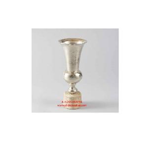 แจกันดอกไม้อลูมิเนียมสีเงินวางบนโต๊ะในบ้านและห้องครัว - Product Image 3