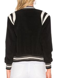 Vestes Letterman élégantes pour femmes nouveau Design veste universitaire de baseball sport vintage avec tissu en toile et manches en cuir - Product Image 3