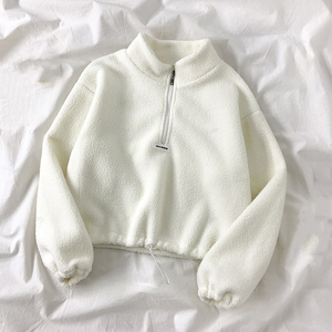 Sudadera con capucha corta personalizada a granel de fábrica para mujer, sudaderas y sudaderas informales para mujer, baratas en el precio de Pakistán - Product Image 4