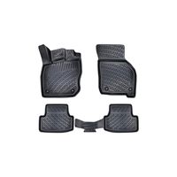 Tapis de sol avant Renault Clio 2 Compass 2001-2005 Noir 3D 3,5 mm TPE Ensemble complet Turquie
