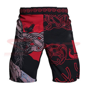 กางเกงขาสั้น MMA แบบสั่งทำสำหรับฝึกซ้อมมวยไทยผ้าฝ้ายสวมใส่สบายผลิตจากโรงงานผลิตฉลากส่วนตัว - Product Image 3