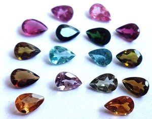 Turmalina Multicolor Natural, Corte Pera de 5x7mm - Turmalina Multicolor Suelta, Corte Pera - Product Image 1