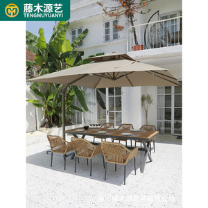 Conjunto de Silla Columpio y Banco de Patio de Metal Nórdico para Exteriores, Muebles de Jardín Ecológicos para Comer y Descansar, para Uso Residencial/Comercial - Product Image 4