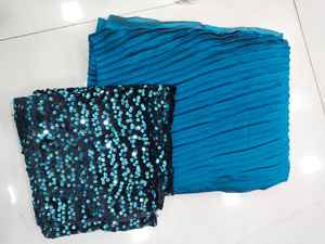 ส่าหรีดูเก๋ไก๋สไตล์ชนเผ่าสำหรับงานแต่งงานและงานอีเวนต์อินเดียหรูหราบอลลีวู้ดจากดีไซเนอร์ส่าหรีส่งออกจากอินเดีย - Product Image 5