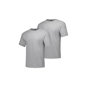 เสื้อยืดผู้ชายคอกลมแขนสั้นผ้าฝ้ายพรีเมี่ยม, เสื้อยืดคอกลมสีพื้นเสื้อทรงหลวมลำลอง - Product Image 3