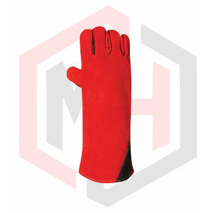 ถุงมือเชื่อมมือหนังวัวขนาด7ออนซ์16นิ้วทนทานต่อการฉีกขาดดีไซน์ล่าสุด - Product Image 2