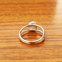Echte Sterling Silber Runde 7mm leere Lünette Einstellung Ring Asche & Harz Füllung Muttermilch Andenken Stein Einstellung Schmuck