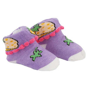 Newborn <b>Booties</b> - Purple - Product Image 2
