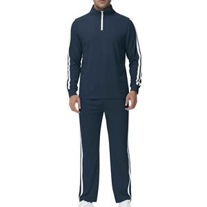 Conjunto de chándal de dos piezas para hombre de alta calidad, chándal de invierno con media cremallera, chándal de ajuste Regular para hombre - Product Image 3