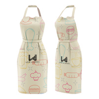 Delantal de Cocina sin Mangas de Alta Calidad, con Logotipo Personalizado, Impermeable, de Algodón Reutilizable, para Chef, Mujer, OEM, ODM, Entrega Rápida