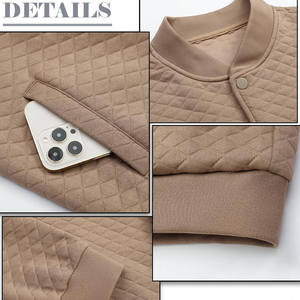 2025 conceptions personnalisées hommes toile enduit de haute qualité broderie personnalisée marron Letterman veste - Product Image 6