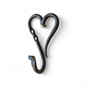 Crochets en fer noirs en forme de cœur, finition personnalisée, pour la décoration de la cuisine, suspension murale, organisateur de vêtements lourds, organisateur de clés - Product Image 1