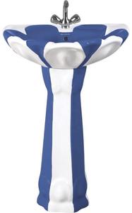 Pedestal de cerámica roja rústica, lavabo ovalado, conjunto de lavabo, diseño moderno, respetuoso con el medio ambiente, Hospital, Villa, baño, precio barato, India - Product Image 5