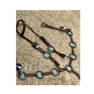 Juego de tachuelas de cuero occidental fuerte de la mejor calidad para caballos, equipo cómodo y duradero para entrenamiento, competición, espectáculo, equitación DE LA India - Product Image 1