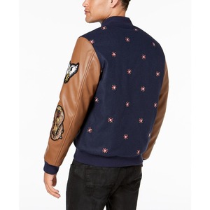 เสื้อแจ็กเก็ตคอปกตั้งสำหรับผู้ชายผ้าคอตตอนพิมพ์โลโก้งานตามสั่ง - Product Image 2