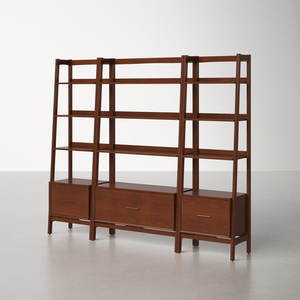 Bibliothèque moderne à étagères ouvertes au fini bois riche Grande solution d'affichage et de rangement pour des intérieurs élégants et organisés - Product Image 3