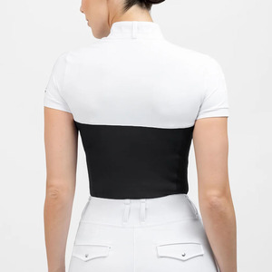 Camisetas de Manga Corta para Montar a Caballo, Precio al por Mayor, Ropa Ecuestre Duradera, Elástica, Cómoda y Ajustada para Mujer - Product Image 6