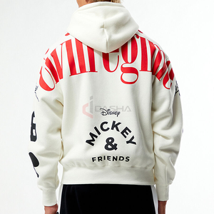 Nouveau sweat à capuche imprimé tendance pull unisexe 100% coton uni couleur unie conception personnalisée sweats à capuche décontractés - Product Image 2